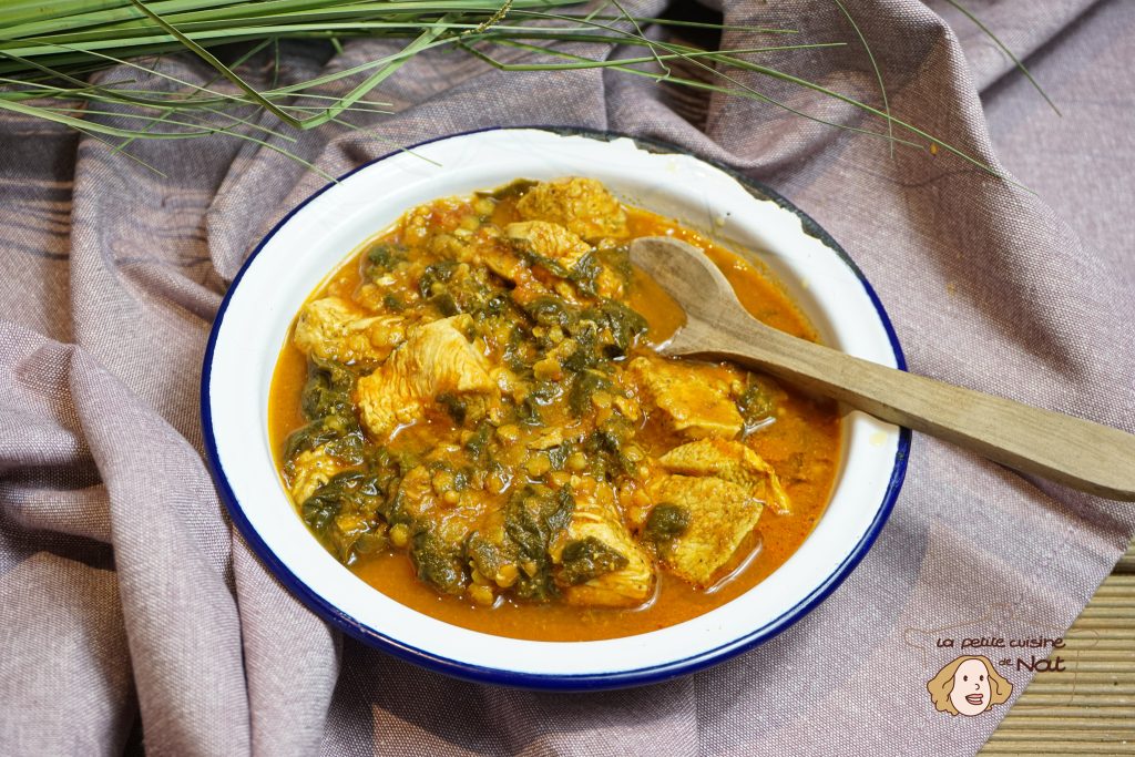 curry de poulet aux épinards