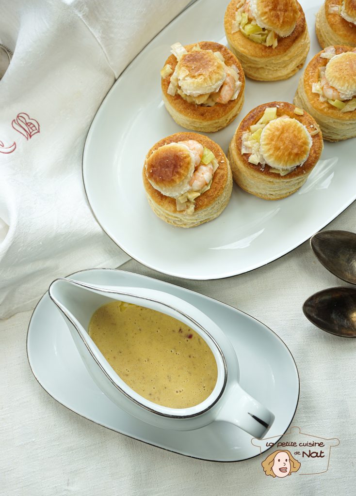 bouchées à la reine aux crevettes et sauce champagne 