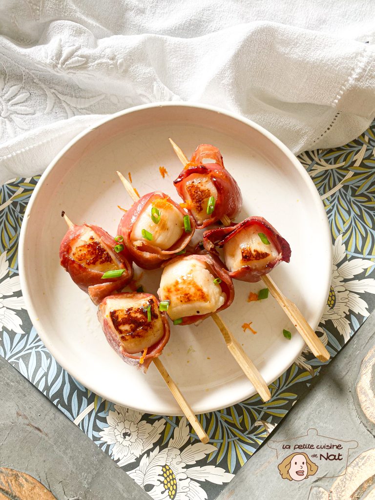 Apéritif de noel - 17 recettes apero noix de saint-jacques au jambon cru