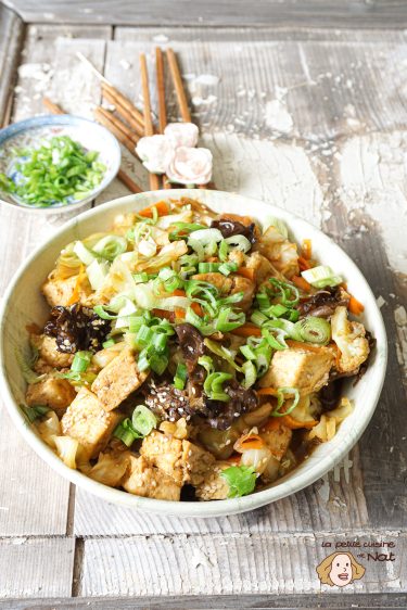Wok de légumes croquants au tofu