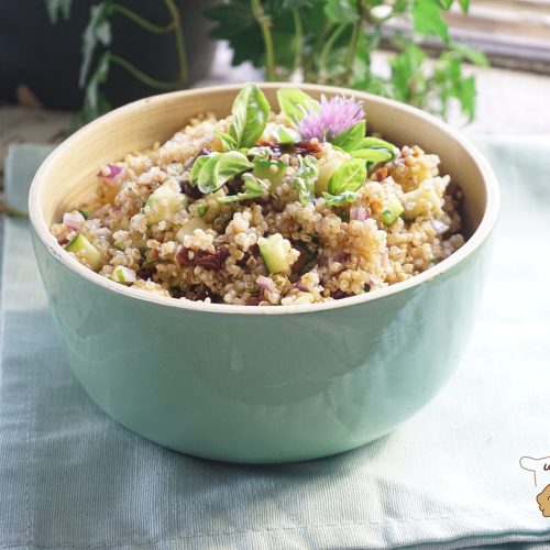 salade de quinoa aux courgettes crues