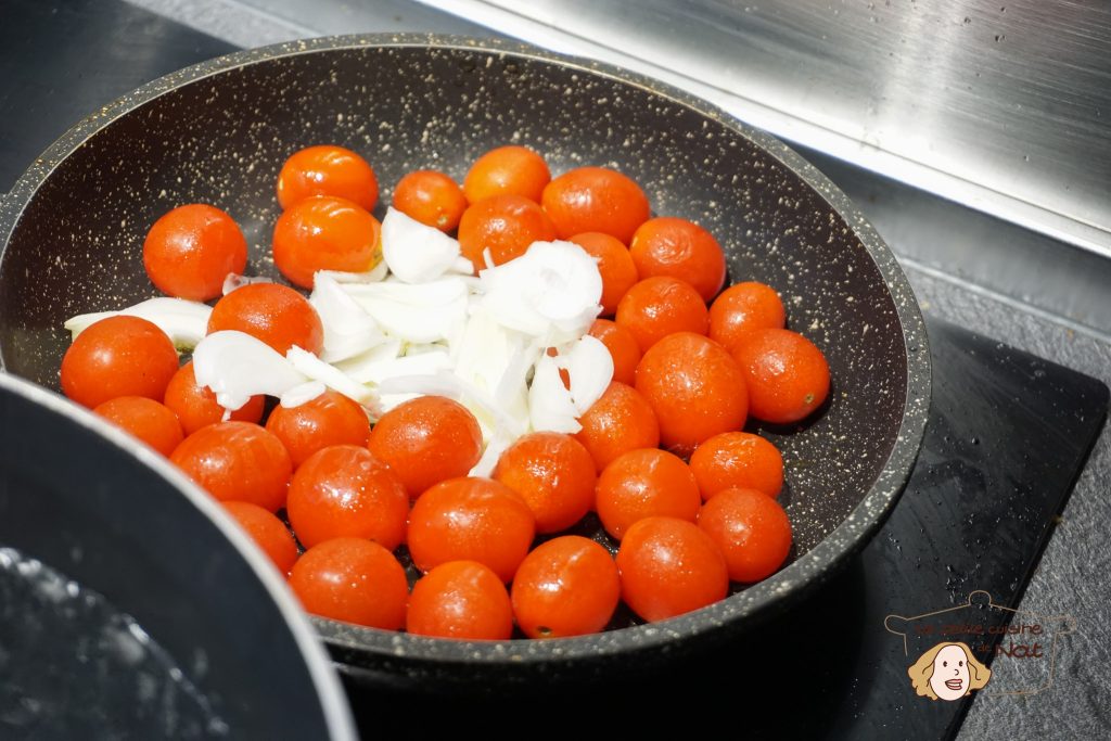 Pâtes aux tomates cerises et à l'ail