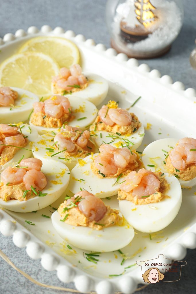 oeufs mimosas aux crevettes