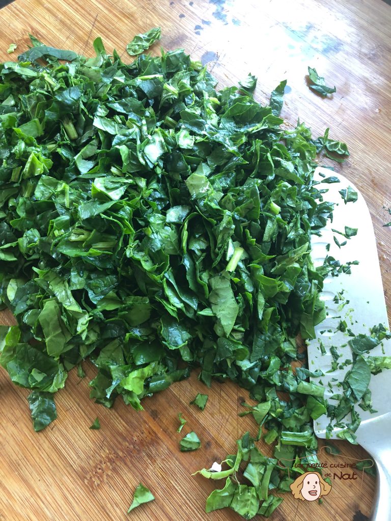 Soupe d'épinards et pois chiches