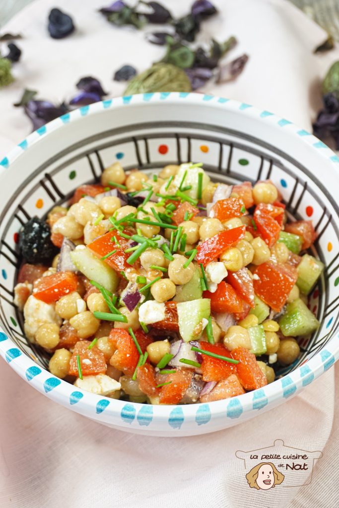 Salade aux pois chiches et à la fêta recettes Salade aux pois chiches et à la fêta