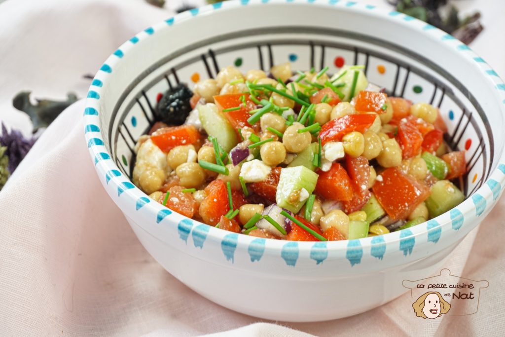 Salade aux pois chiches et à la fêta recettes Salade aux pois chiches et à la fêta