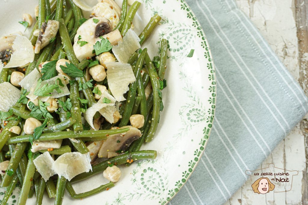 Salade de haricots verts aux noisettes