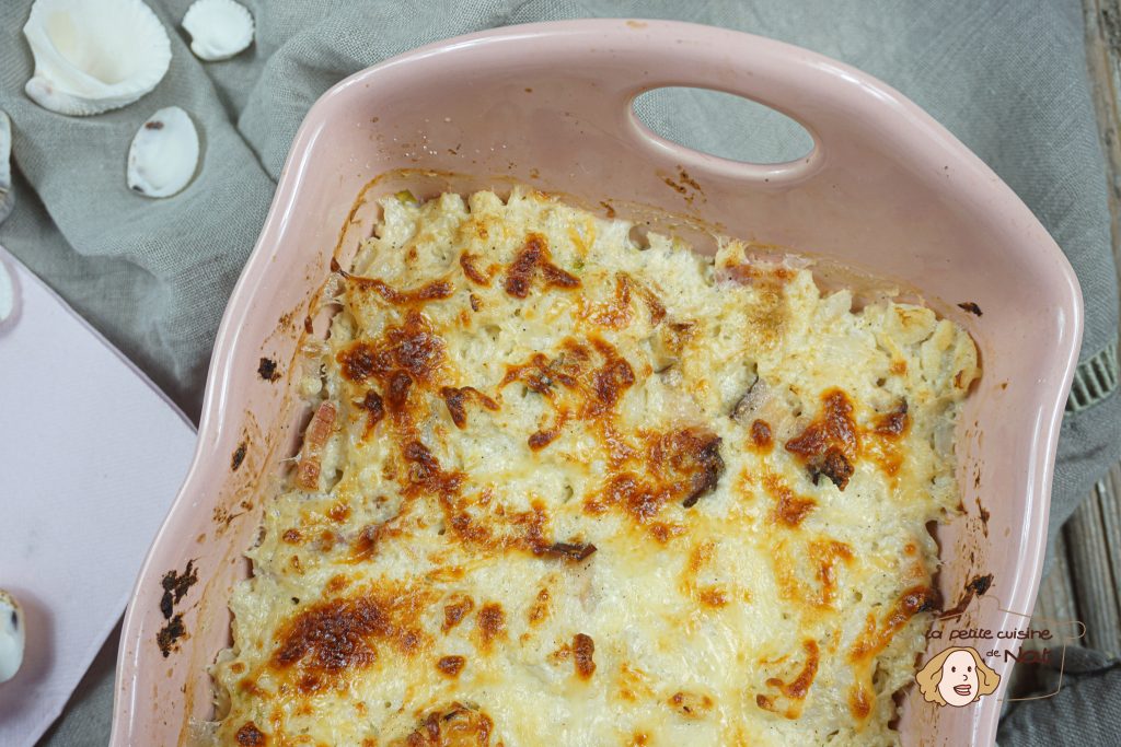 Gratin de chou-fleur au lard fumé ig bas gratin de chou-fleur au lard fumé