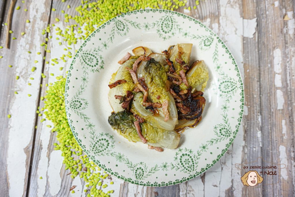 Sucrines braisées aux lardons legumes sucrines braisées aux lardons