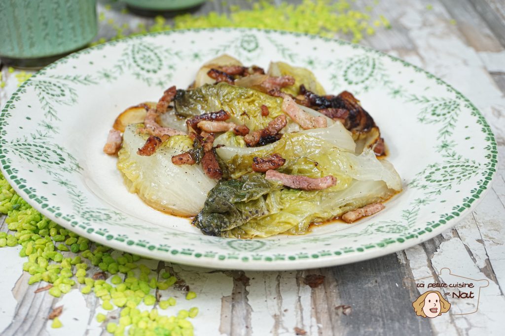 Sucrines braisées aux lardons legumes sucrines braisées aux lardons