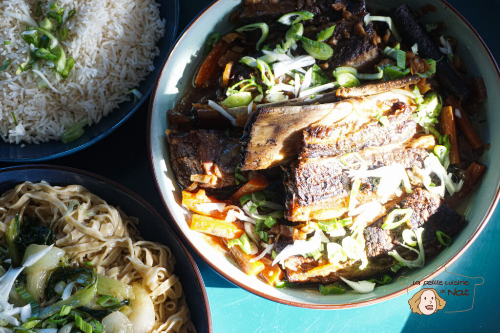 Plat de côte de bœuf à l’asiatique à la mijoteuse électrique recettes plat de côte de boeuf à l'asiatique