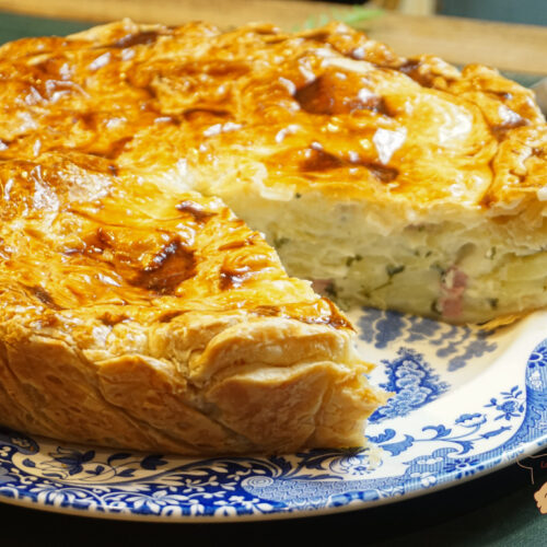 Pâté ( tourte )aux pommes de terre et jambon recettes pâté aux pommes de terre et jambon