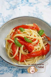 Linguine aux poivrons et à l’ail pâtes et riz Linguine aux poivrons et à l’ail