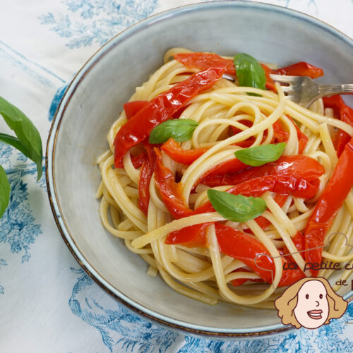Linguine aux poivrons et à l’ail pâtes et riz linguine aux poivrons et à l'ail