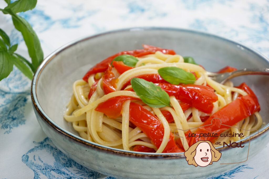 Linguine aux poivrons et à l’ail pâtes et riz linguine aux poivrons et à l’ail