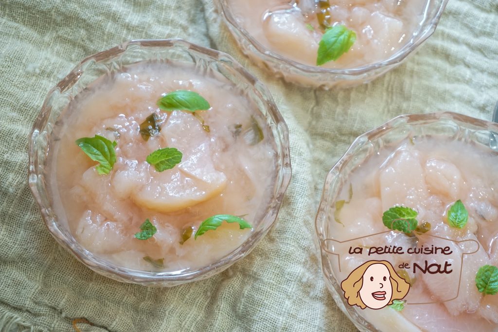 Soupe de pêches à la menthe et au basilic recettes soupe de pêches à la menthe et au basilic