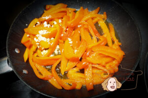 Linguine aux poivrons et à l’ail pâtes et riz Linguine aux poivrons et à l’ail