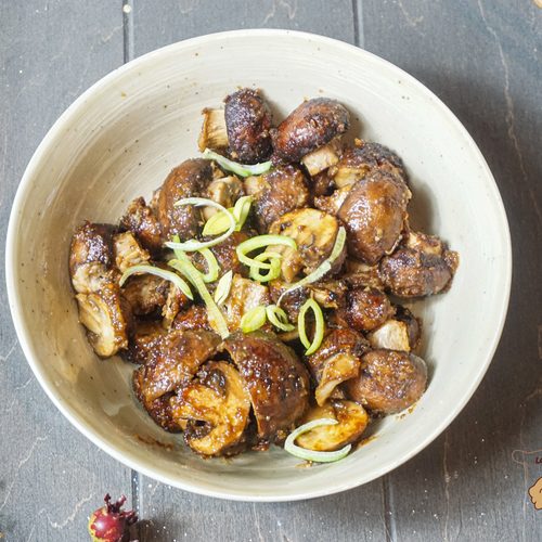 Champignons rôtis au miso : une recette facile au four recettes champignons rôtis au miso