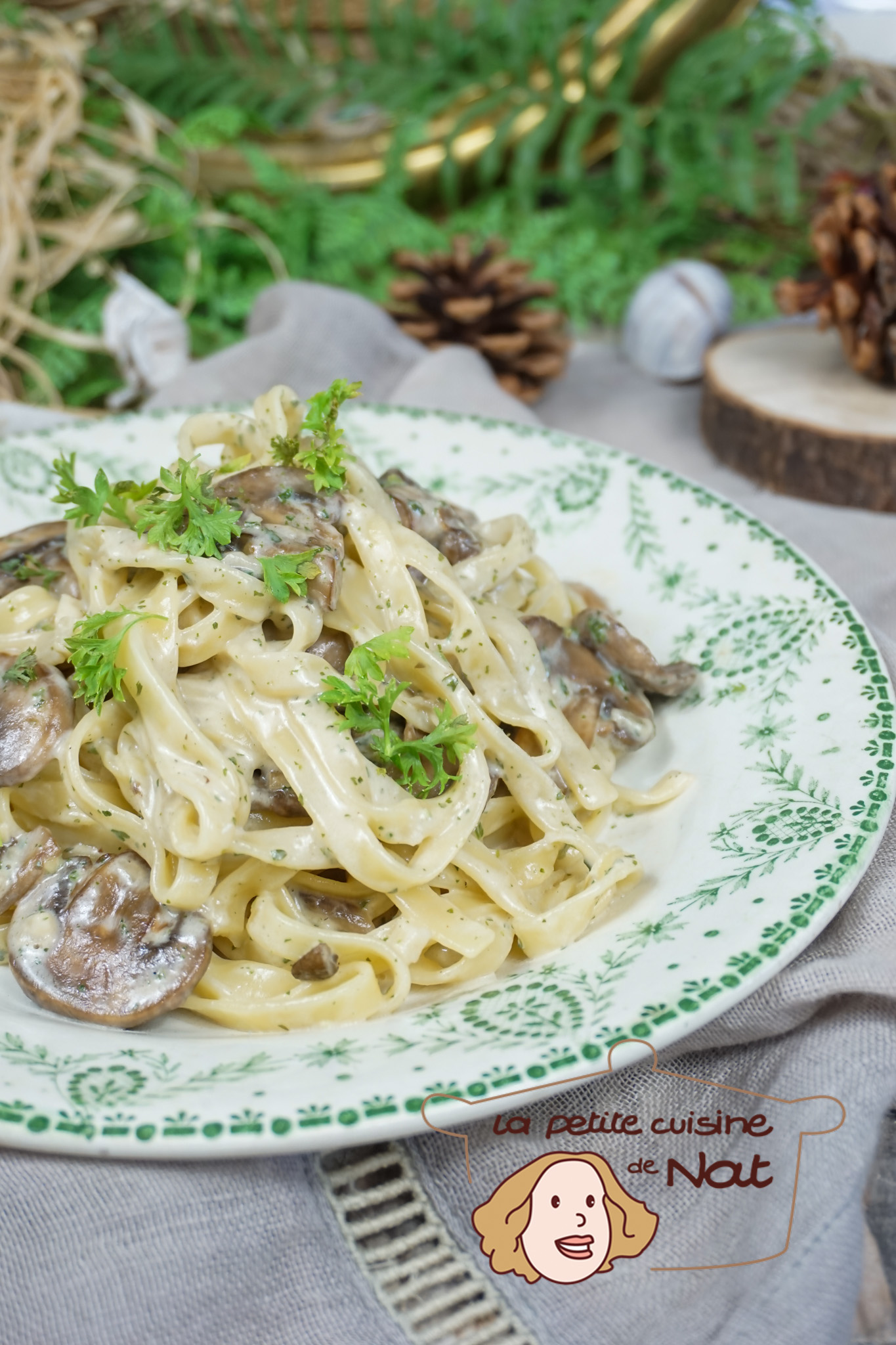 pâtes aux champignons