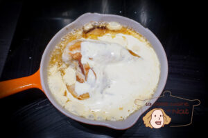 Blanc de poulet au four gratiné à la crème et moutarde